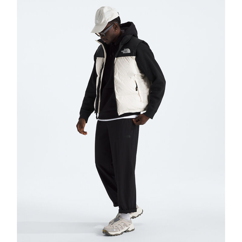Men's 1996 Retro Nuptse Vest, WHITE DUNE-TNF BLACK-RECYCLED DOWN, hi-res image number 2
