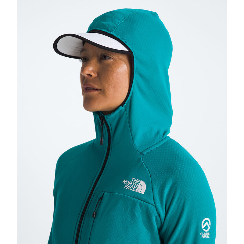 Women's Summit FUTUREFLEECE&trade; Full Zip Hoodie, DEEP TEAL, hi-res image number 6