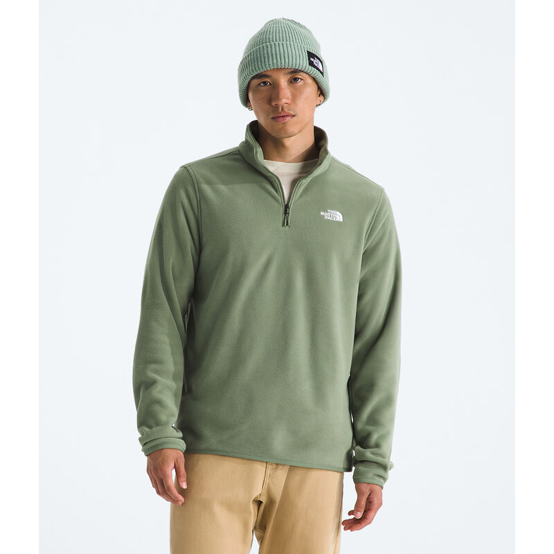 Men's Glacier Fleece &frac14; Zip Jacket, BARK MIST, hi-res image number 1