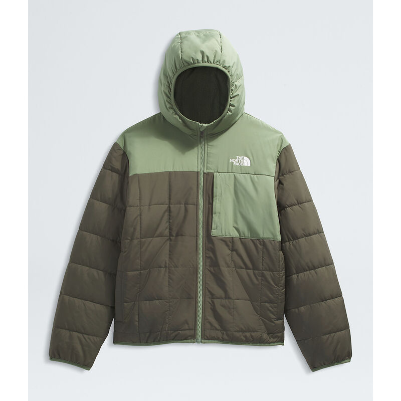 Boys' Reversible Shasta Full Zip Hooded Jacket, NEW TAUPE GREEN-BARK MIST, hi-res image number 6