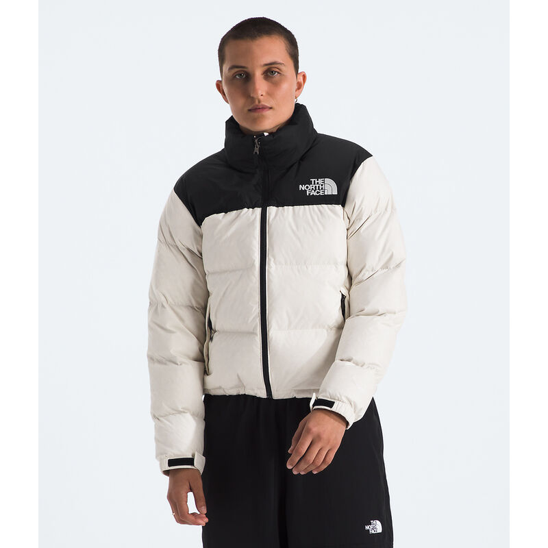 Women's 1996 Retro Nuptse Jacket, WHITE DUNE-TNF BLACK-RECYCLED DOWN, hi-res image number 1