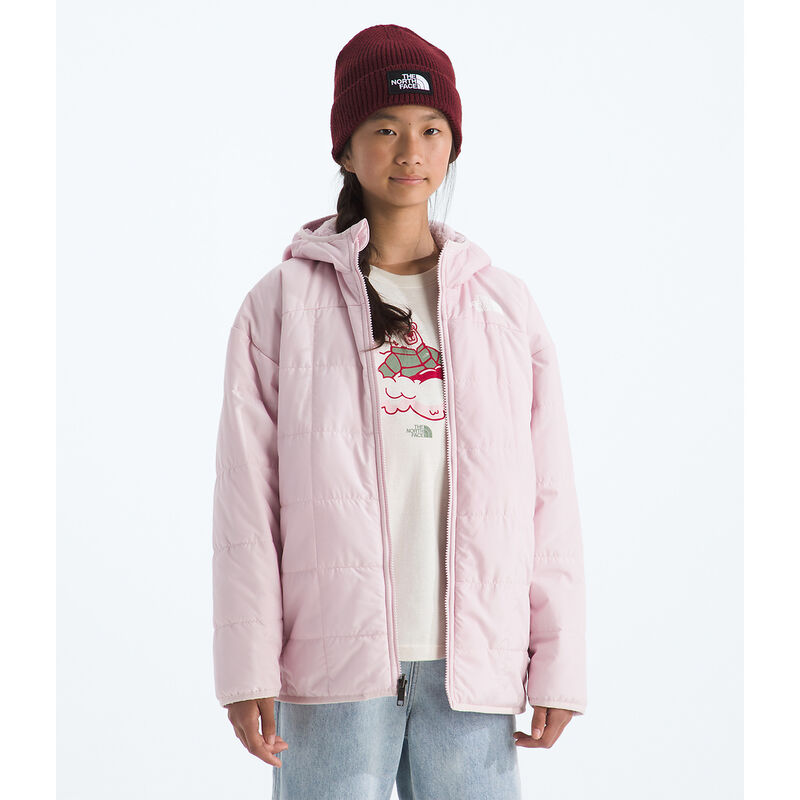 Girls' Reversible Shasta Short Parka, PALE BLOSSOM, hi-res image number 1