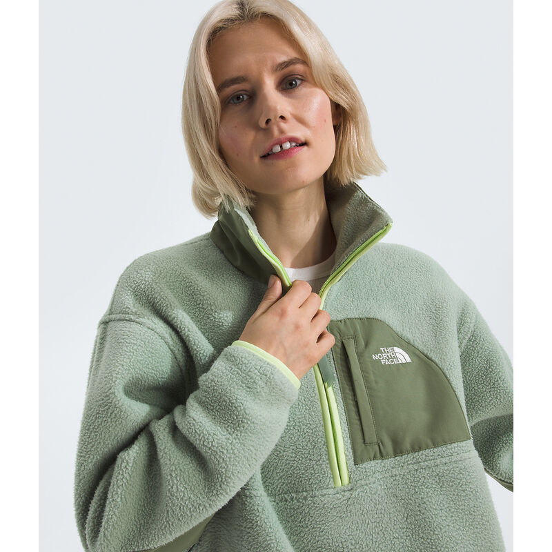 Women's Yumiori Off Peak &frac12; Zip Jacket, SLATE MOSS-BARK MIST, hi-res image number 3