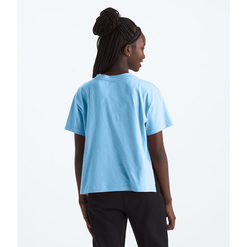 Girls' Simple Logo Short-Sleeve Tee, CORNFLOWER, hi-res image number 3