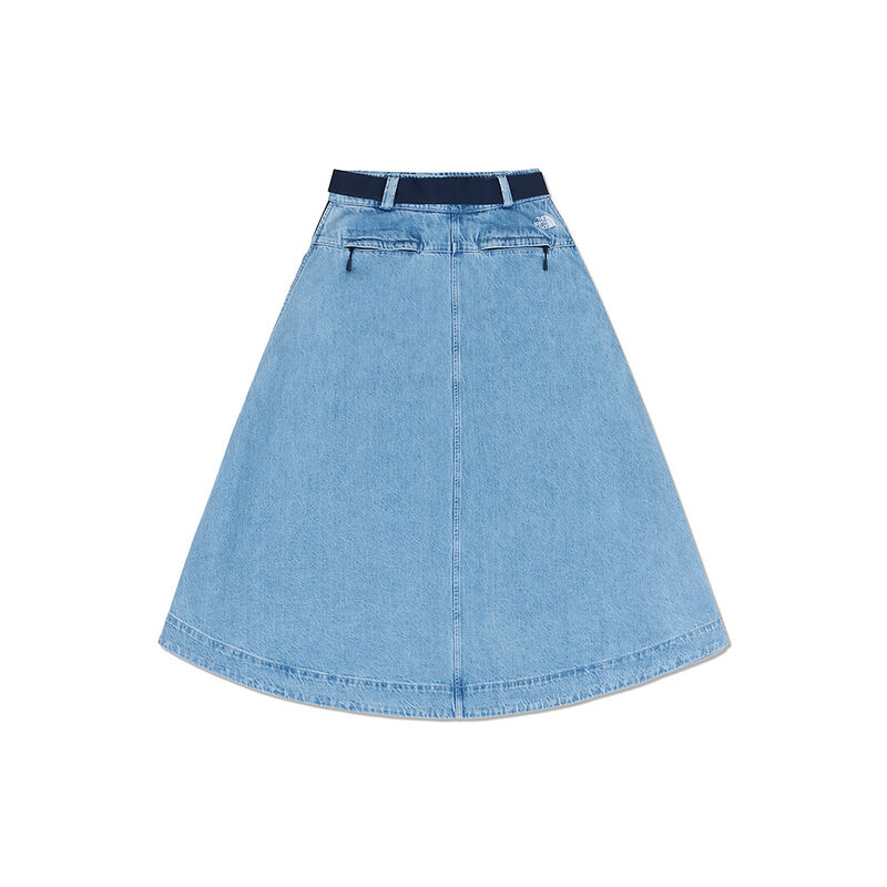 Women's Flared Denim Maxi Skirt - AP