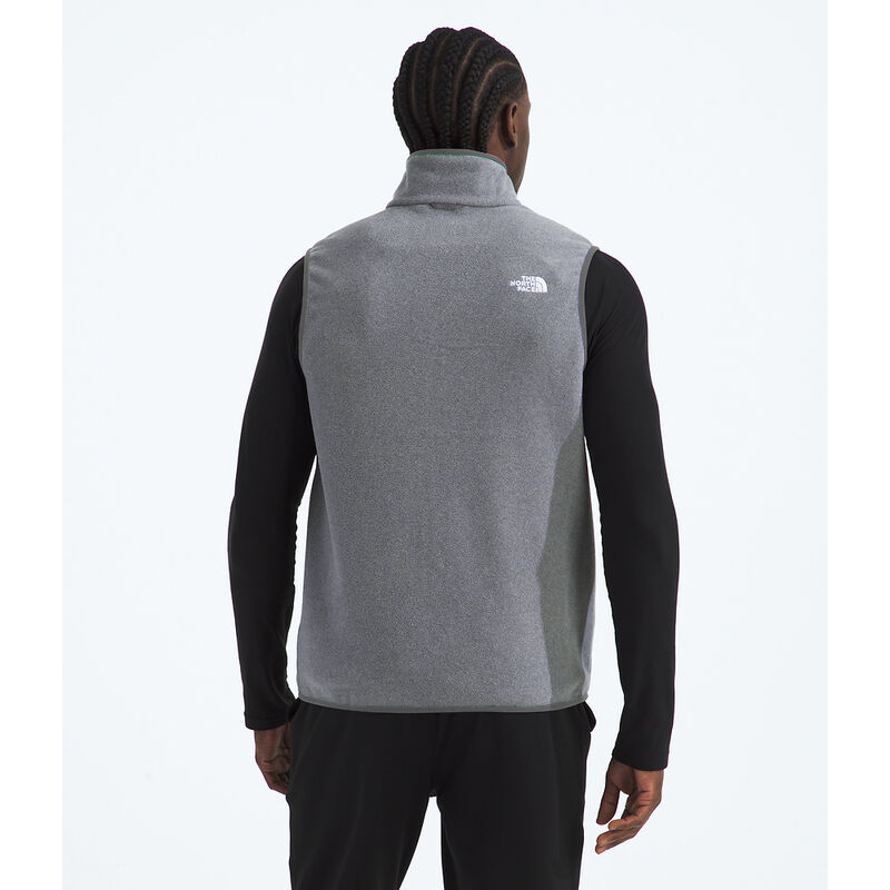 Men's Glacier Fleece Vest, TNF MID GREY HEATHER, hi-res image number 4