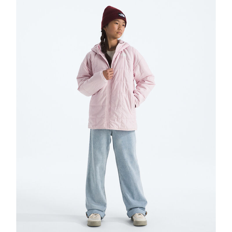 Girls' Reversible Shasta Short Parka, PALE BLOSSOM, hi-res image number 2