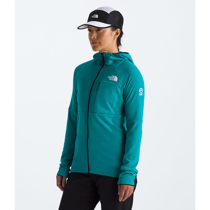 Women's Summit FUTUREFLEECE&trade; Full Zip Hoodie, DEEP TEAL, hi-res image number 4