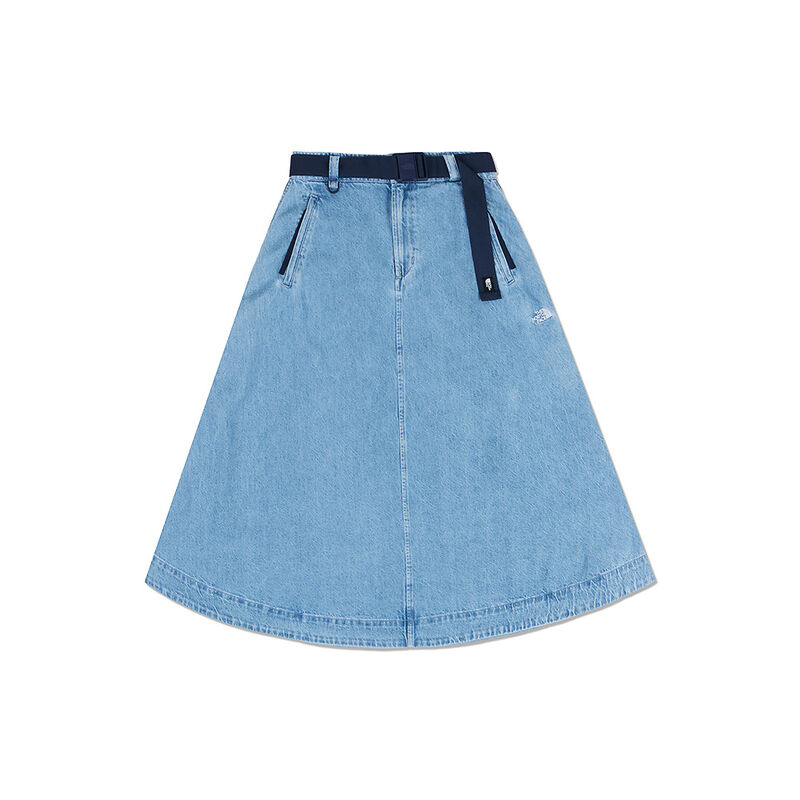 Women's Flared Denim Maxi Skirt - AP