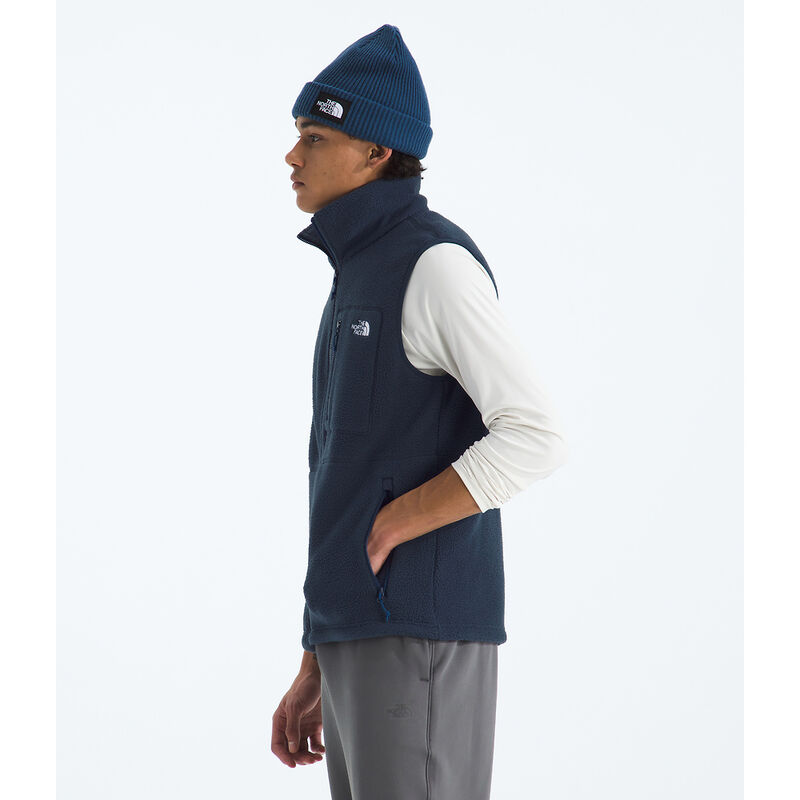 Men's Yumiori Fleece Vest, SUMMIT NAVY-ESTATE BLUE, hi-res image number 3