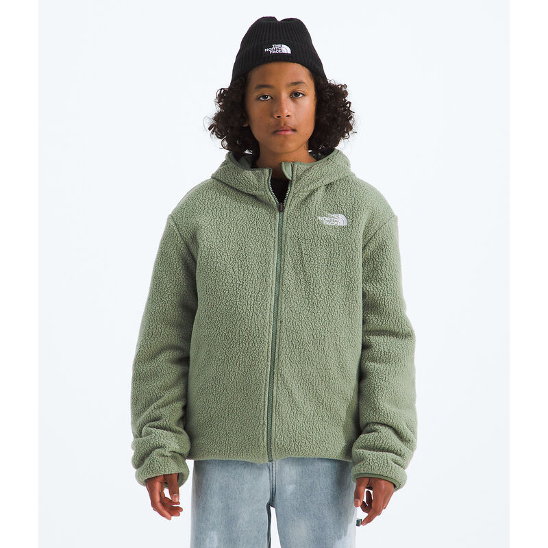 Boys' Reversible Shasta Full Zip Hooded Jacket, NEW TAUPE GREEN-BARK MIST, hi-res image number 3