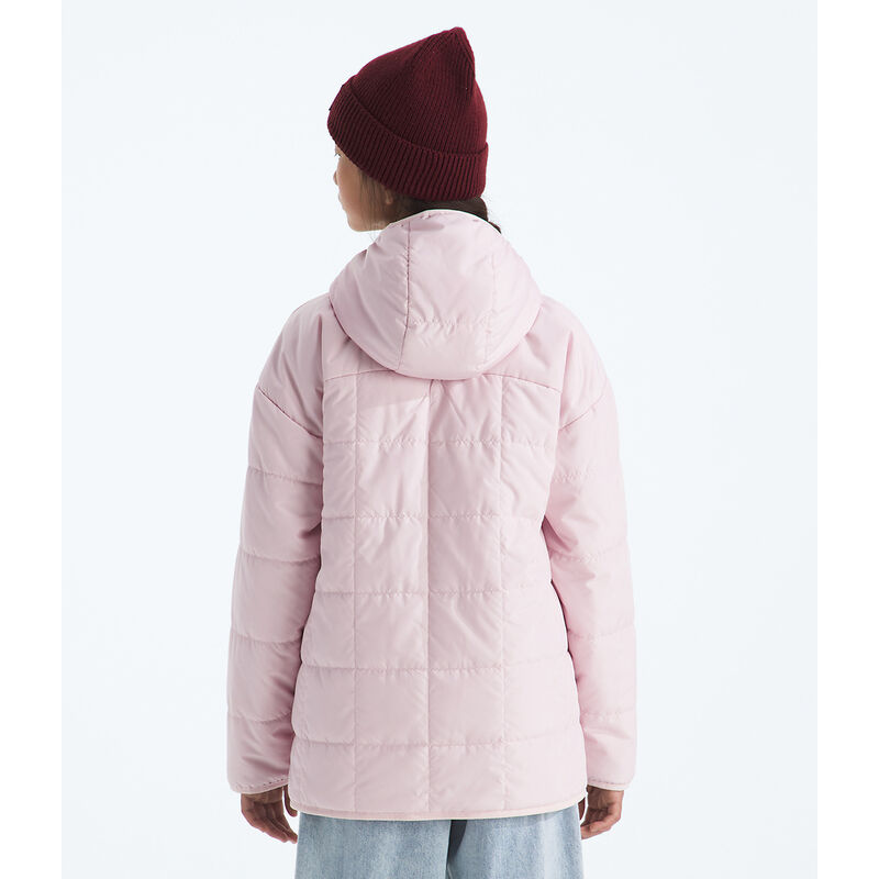 Girls' Reversible Shasta Short Parka, PALE BLOSSOM, hi-res image number 6