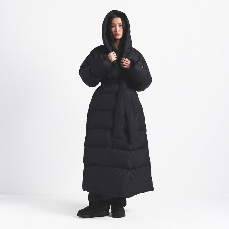 The North Face X SKIMS W Nuptse Wrap Parka, SK ONYX, hi-res image number 4