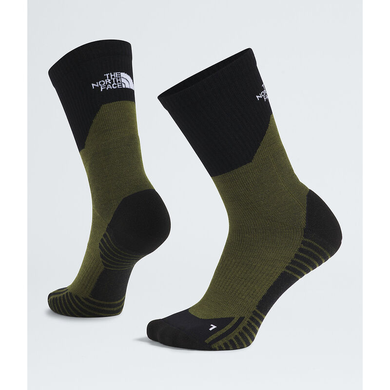 Hiking Crew Socks, BARK MIST-WOODLAND GREEN-TNF BLACK, hi-res image number 1