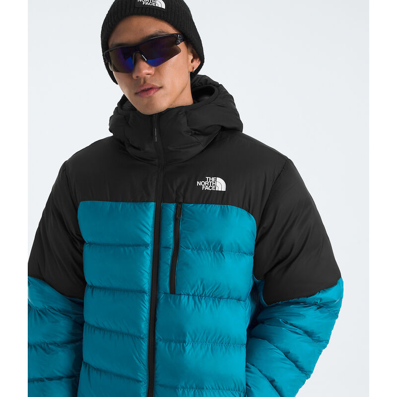 Men's Kalix Down Hooded Jacket, DUSK BLUE-TNF BLACK, hi-res image number 3
