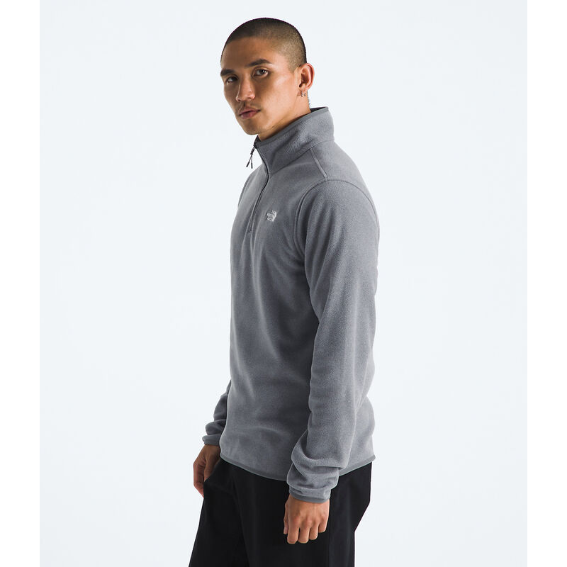 Men's Glacier Fleece &frac14; Zip Jacket, TNF MID GREY HEATHER, hi-res image number 3