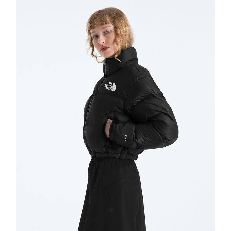 Women's Nuptse Short Jacket, TNF BLACK-TNF BLACK-RECYCLED DOWN, hi-res image number 4