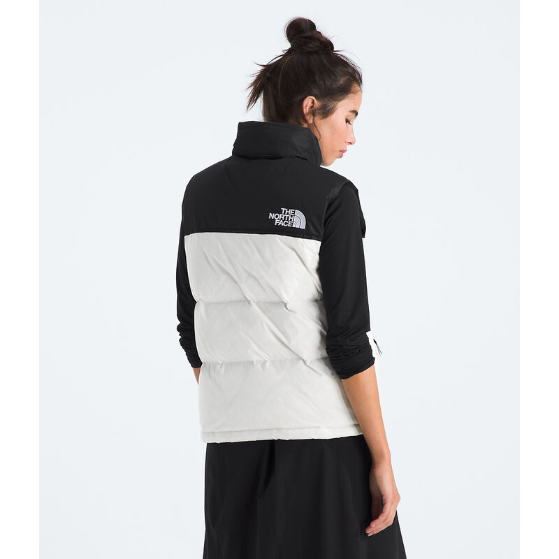 Women's 1996 Retro Nuptse Vest, WHITE DUNE-TNF BLACK-RECYCLED DOWN, hi-res image number 4