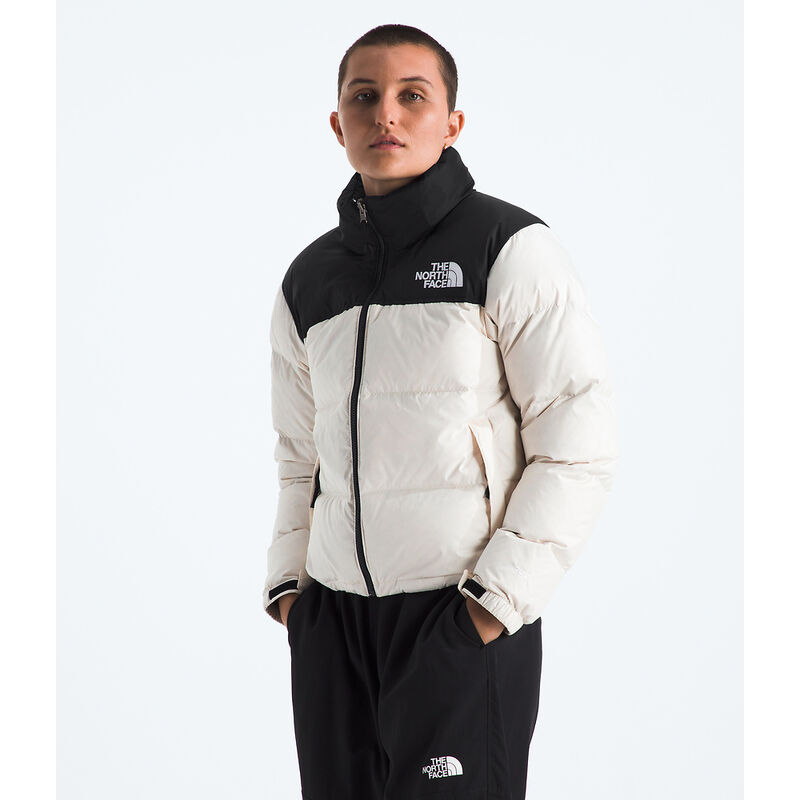 Women's 1996 Retro Nuptse Jacket, WHITE DUNE-TNF BLACK-RECYCLED DOWN, hi-res image number 3