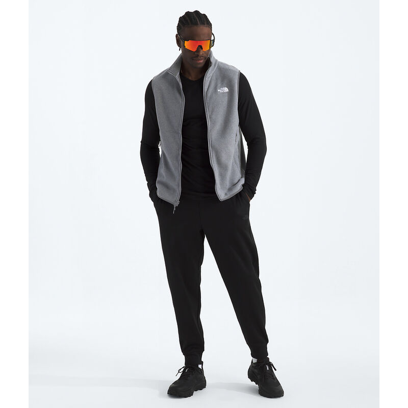Men's Glacier Fleece Vest, TNF MID GREY HEATHER, hi-res image number 2