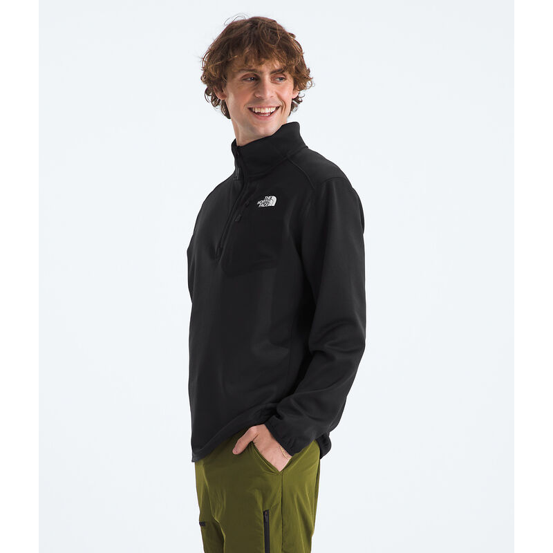 Men's Crest &frac14; Zip, TNF BLACK, hi-res image number 3