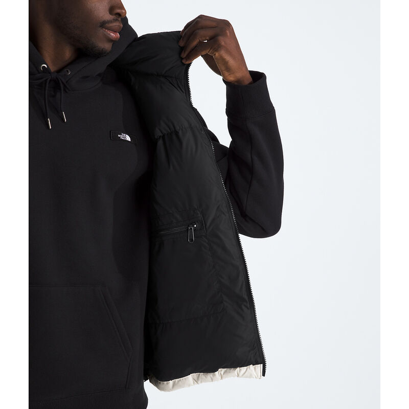 Men's 1996 Retro Nuptse Vest, WHITE DUNE-TNF BLACK-RECYCLED DOWN, hi-res image number 4