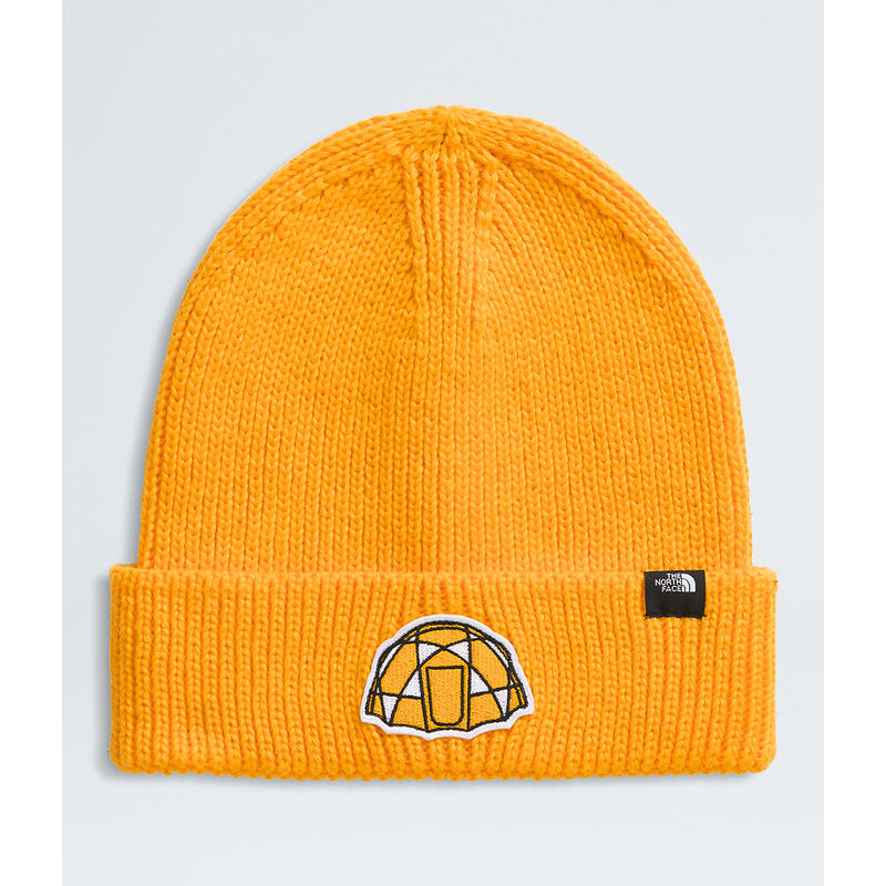 TNF&trade; Logo Box Cuffed Beanie, SUMMIT GOLD-ICON PATCH, hi-res image number 1