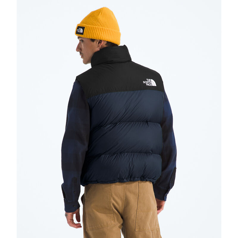 Men's 1996 Retro Nuptse Vest, SUMMIT NAVY-TNF BLACK-RECYCLED DOWN, hi-res image number 5