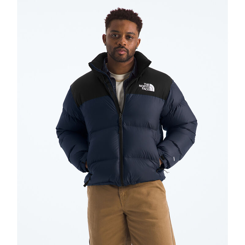 Men's 1996 Retro Nuptse Jacket, SUMMIT NAVY-TNF BLACK-RECYCLED DOWN, hi-res image number 1