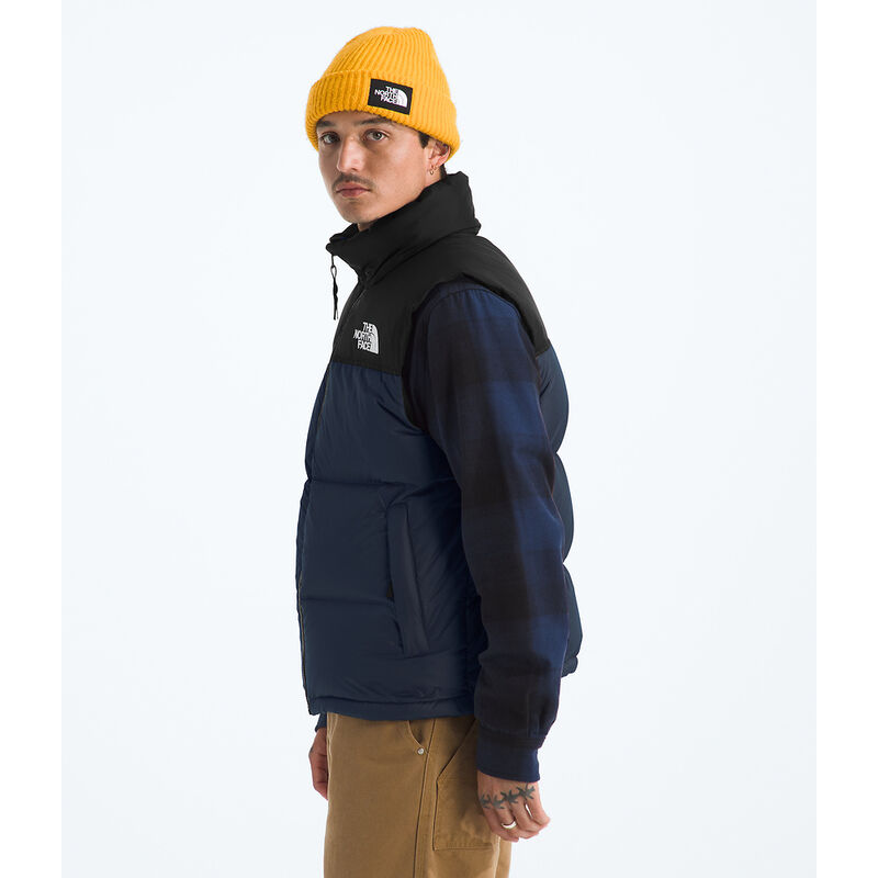 Men's 1996 Retro Nuptse Vest, SUMMIT NAVY-TNF BLACK-RECYCLED DOWN, hi-res image number 3